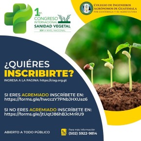 Abren inscripciones para el 1er. Congreso Internacional de Sanidad Vegetal y XIV a nivel&nbsp;nacional
