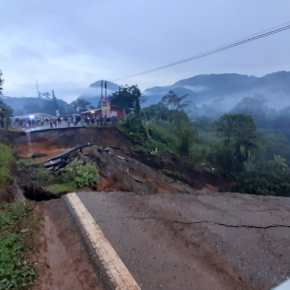 Colapsa carretera en ruta de las Verapaces por&nbsp;lluvia