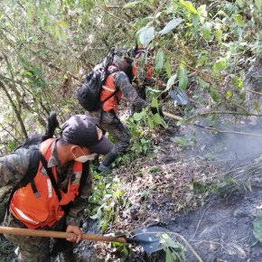 23 entidades trabajaron para liquidar el incendio en el Volcán&nbsp;Atitlán